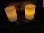 Ledkaarsen 2 stuks - Samen: 10 euro, Huis en Inrichting, Ophalen, Overige materialen, Zo goed als nieuw, Crème