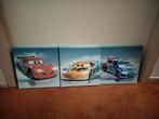 3 schilderijtjes van cars., Minder dan 50 cm, Ophalen of Verzenden, Zo goed als nieuw, Schilderij