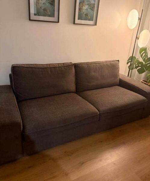 HOES van IKEA /KIVIK 3zitsbank Grijs/bruine kleur, Huis en Inrichting, Banken | Bankstellen, Zo goed als nieuw, 200 tot 250 cm