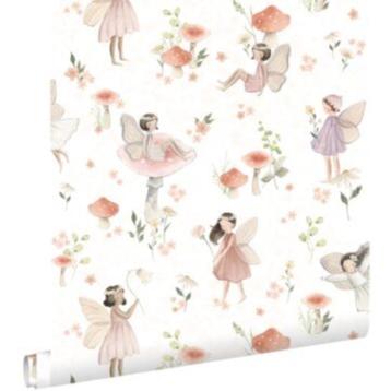 Esta behang Elfjes/prinses/strikjes/hartjes beschikbaar voor biedingen