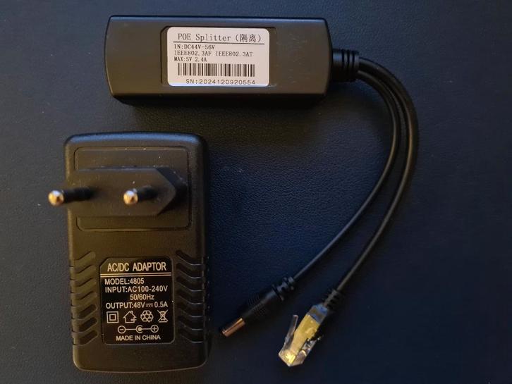 POE 48V Injector and Splitter 100Mbit, Computers en Software, Netwerk switches, Nieuw, Ophalen of Verzenden