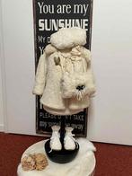 Kinderpaspopje + antiek jasje, mofje & mutsje van echt nerts, Ophalen of Verzenden