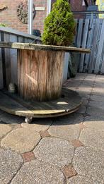 Ronde kapelhaspel tafel, Tuin en Terras, Ophalen of Verzenden, Gebruikt, Rond