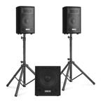 TE HUUR!! 1000 WATT BLUETOOTH SPEAKERSET (€50,- PER DAG!!), Ophalen, Zo goed als nieuw, Audio