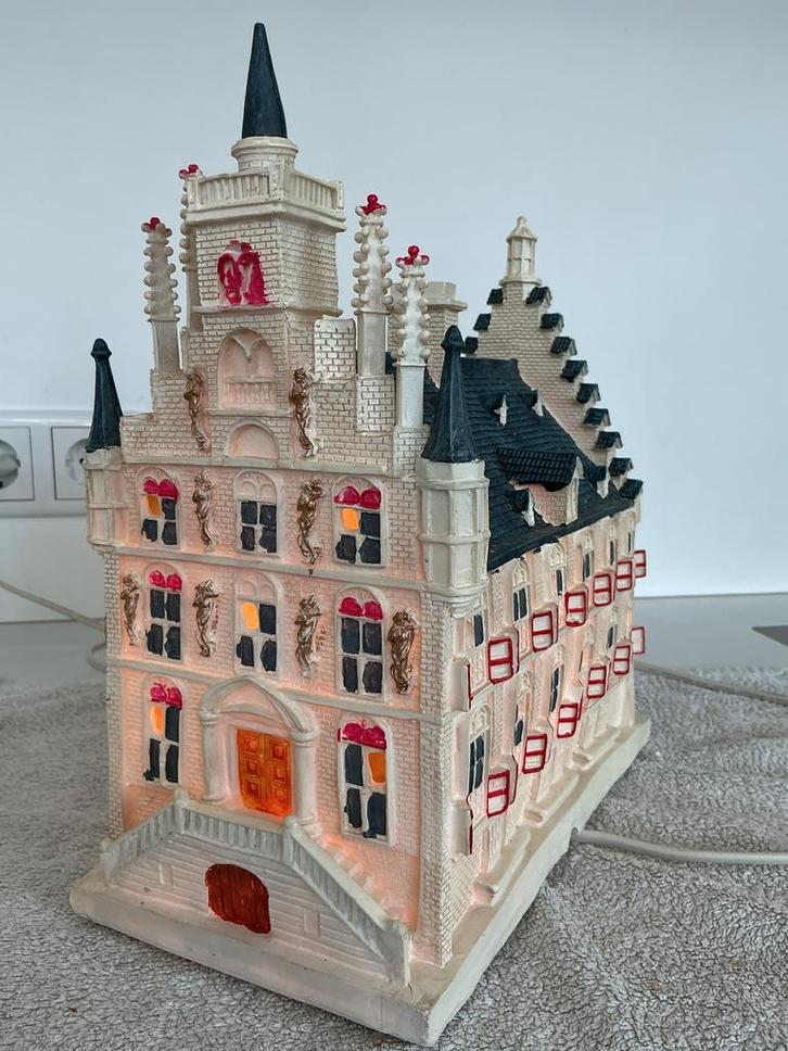 Kersthuis Stadhuis Gouda met Verlichting, Diversen, Kerst, Gebruikt, Ophalen of Verzenden