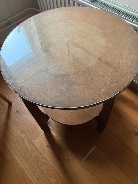 tafeltje, Huis en Inrichting, Tafels | Bijzettafels, Gebruikt, Rond, 60 cm of meer, Minder dan 55 cm, Hout, Ophalen