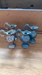 4 leuke tinnen kannetjes, Antiek en Kunst, Ophalen of Verzenden