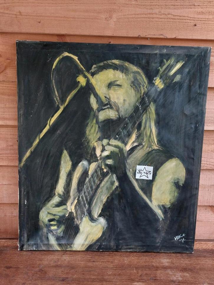 Origineel schilderij – Lemmy Kilmister (Motörhead), Antiek en Kunst, Kunst | Schilderijen | Klassiek, Ophalen