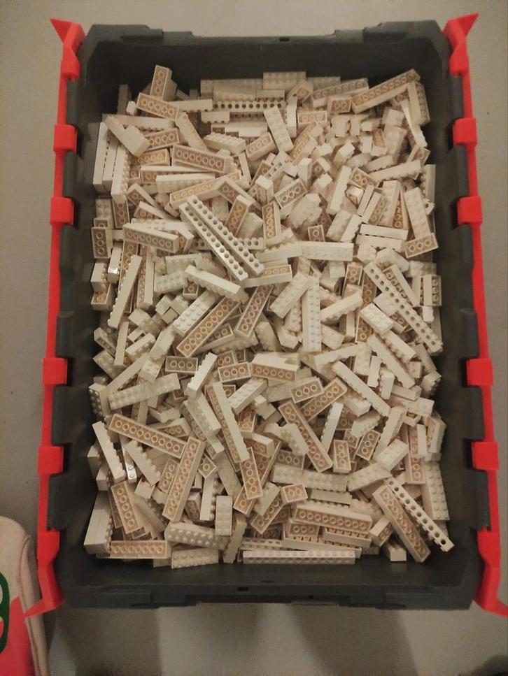 Witte LEGO per doos 60 liter/ 17kg, Hobby en Vrije tijd, Overige Hobby en Vrije tijd, Zo goed als nieuw, Ophalen