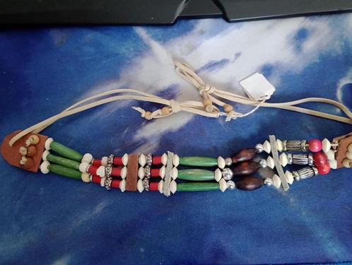~Hopi Native American Bone-Choker~( Lengte ca 65cm), Sieraden, Tassen en Uiterlijk, Kettingen, Nieuw, Overige materialen, Groen