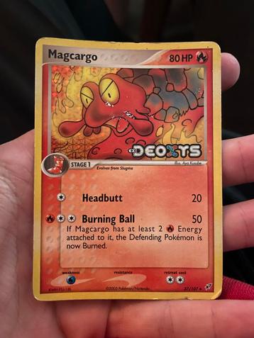 Magcargo ex Deoxys - Zeldzame Pokémonkaart! beschikbaar voor biedingen