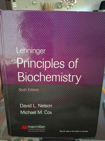 Lehninger Biochemistry - Zesde Editie - Zo Goed Als Nieuw beschikbaar voor biedingen