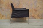 ZGANieuw! paarse leren Design on Stock Limec fauteuil, Huis en Inrichting, Fauteuils, Stock limec, Design, 75 tot 100 cm, Ophalen of Verzenden