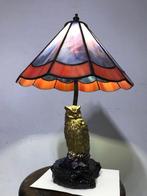 Tyffany Lamp Glas in Lood Goud vergulde Uil😍💎💑🎁🤗👌, Ophalen of Verzenden