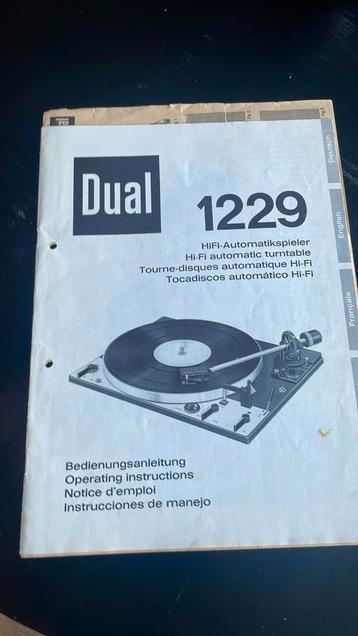 Dual 1229 manual beschikbaar voor biedingen