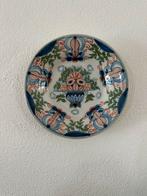 Decoratief Delfts Blauw Bord met Bloemmotief, Ophalen