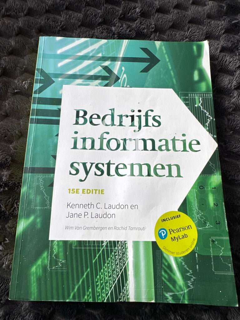 Bedrijfsinformatiesystemen - Laudon 15e editie, Ophalen of Verzenden, Beta, Zo goed als nieuw, HBO