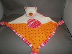 kik okay knuffel doekje poes/kat/beer gestreepte oren rand, Ophalen of Verzenden, Zo goed als nieuw, Poes