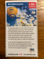 BAS ballonvaart 30 euro korting pp, Tickets en Kaartjes, Kortingen en Cadeaubonnen, Kortingsbon