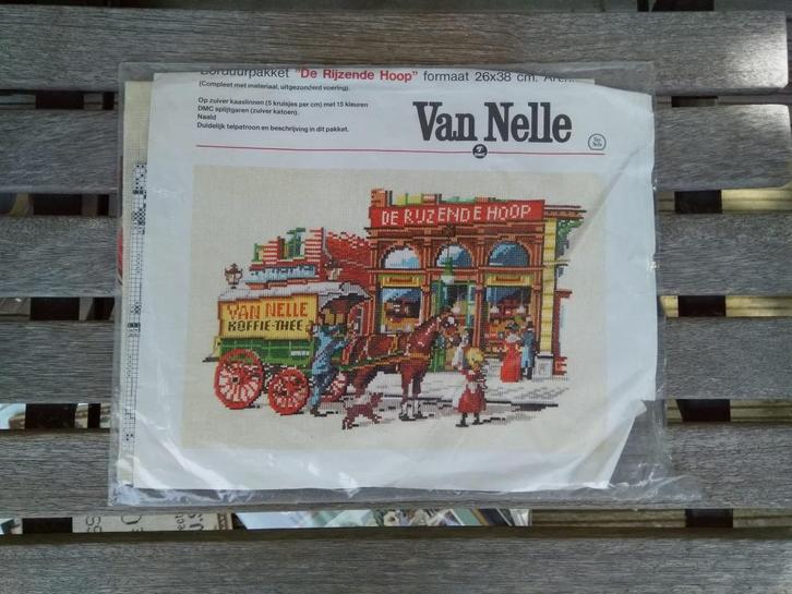 borduurpakket Van Nelle, De Rijzende Hoop, Hobby en Vrije tijd, Borduren en Borduurmachines, Nieuw, Borduurpakket, Handborduren