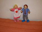 2 Houten poppenhuispopjes  Vader  &  Moeder, Verzamelen, Poppenhuizen en Toebehoren, Ophalen of Verzenden, Gebruikt, Popje