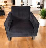 NIEUWPRIJS € 320 NU € 100 - Nette Ribcord Fauteuil met RVS, Ophalen, Gebruikt, Stof