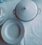 Wit servies Hutschenreuther CM relief rand zilveren bies, Ophalen of Verzenden