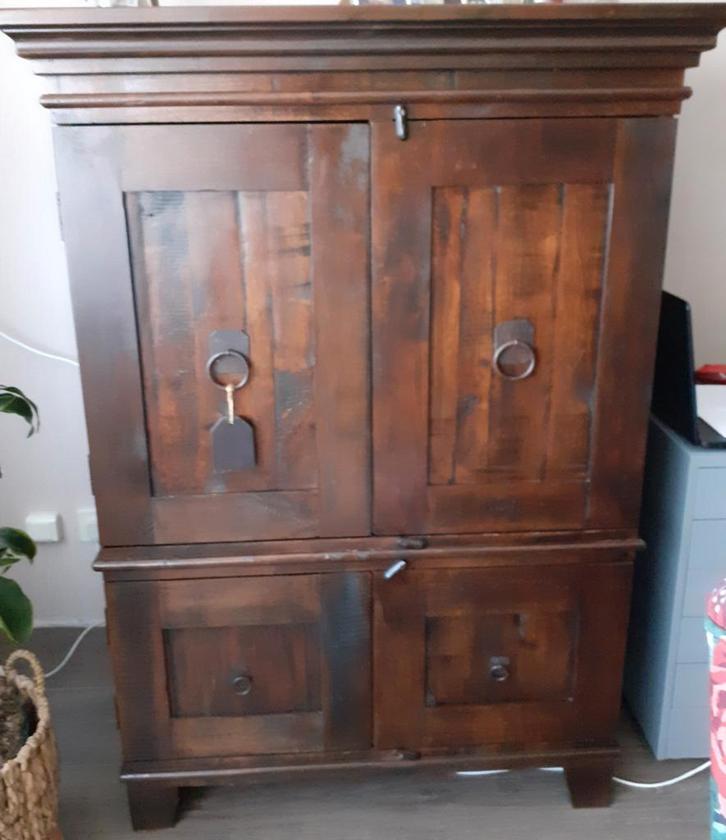 Koloniale kast / tv kast / computerkast, Huis en Inrichting, Kasten | Kledingkasten, Gebruikt, 100 tot 150 cm, 50 tot 100 cm, 50 tot 75 cm