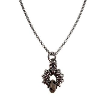 55cm x 2mm Jasseron-Ketting + 32mm Dalmatische Jaspissteen  beschikbaar voor biedingen