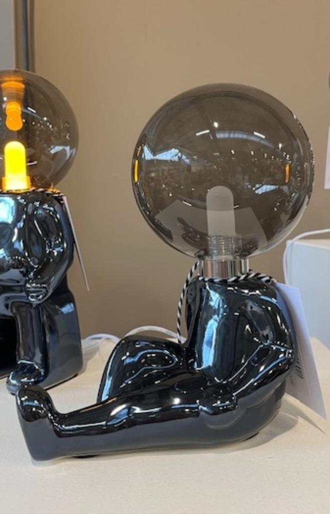 Leitmotiv Tafellamp Joey LED black plated Nieuw!, Huis en Inrichting, Lampen | Tafellampen, Nieuw, Minder dan 50 cm, Overige materialen