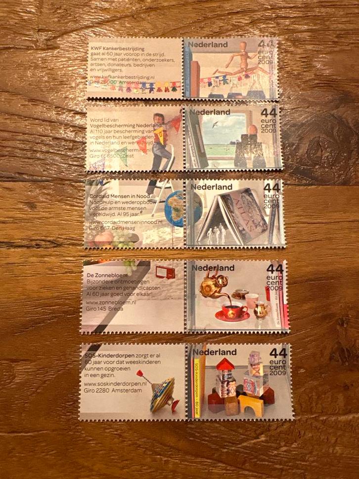 Nederland 2009 Goede Doelen Zegels, Postzegels en Munten, Postzegels | Nederland, Postfris, Na 1940, Ophalen of Verzenden