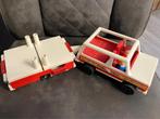 Fisher Price auto met vouwwagen vintage, Gebruikt, Ophalen of Verzenden, Auto of Voertuig