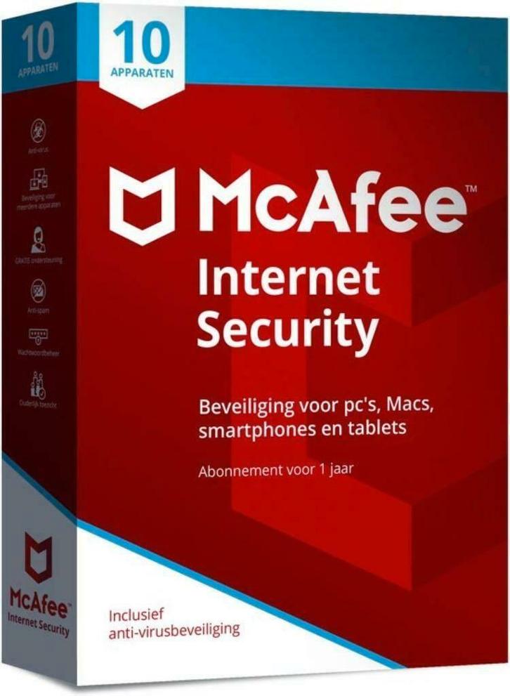 McAfee Internet Security 2025 (NIEUW!) 1-10 PC - 1-5 Jaar, Computers en Software, Antivirus- en Beveiligingssoftware, Nieuw, MacOS