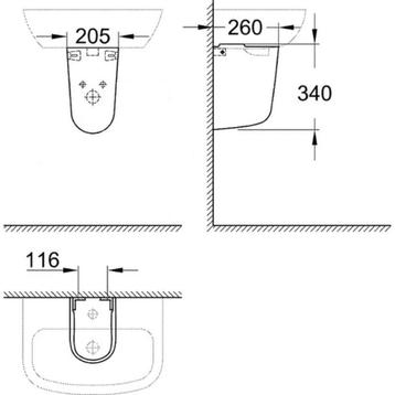 witte sifonkap met bevestigingsbeugel beschikbaar voor biedingen