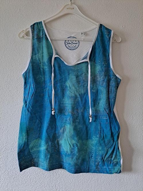 blauwe john baner top maat 36, Kleding | Dames, Tops, Zo goed als nieuw, Maat 36 (S), Blauw, Zonder mouw, Ophalen of Verzenden