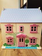 Houten Poppenhuis Rose Cottage + Meubels & Poppen, Ophalen of Verzenden, Gebruikt, Poppenhuis