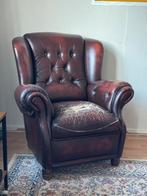 Vintage Leren Fauteuil - Opknapper, Huis en Inrichting, Fauteuils, Ophalen, Gebruikt, Leer, 75 tot 100 cm