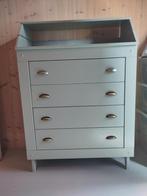 Groengrijze Commode met Opklapbaar Verschoongedeelte, Ophalen, 105 cm of meer, Zo goed als nieuw, 75 tot 100 cm
