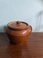 Vintage aardewerken stoofpot met deksel, Ophalen of Verzenden