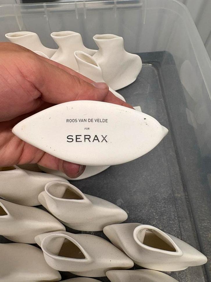 Serax Vaasjes - Roos van de Velde, Huis en Inrichting, Woonaccessoires | Vazen, Zo goed als nieuw, Wit, Minder dan 50 cm, Aardewerk of Porselein