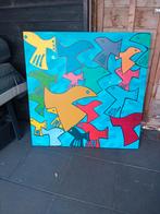 120 bij 120 cm de vogel vlucht, Antiek en Kunst, Ophalen of Verzenden