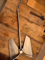 RVS anker (7.9 kg) met rvs ketting voorloop van 160 cm 8 mm, Watersport en Boten, Ophalen, Ankeren en Afmeren, Zeilboot of Motorboot