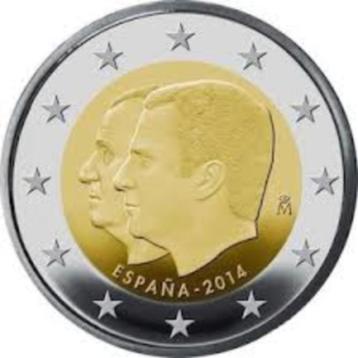 2 Euro Spanje 2014 - Troonwissel - UNC beschikbaar voor biedingen