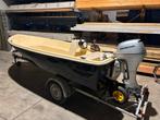 Boot 420 cm met 15 Pk Honda 4 takt motor + trailer, Watersport en Boten, 10 tot 30 pk, Ophalen of Verzenden, Zo goed als nieuw