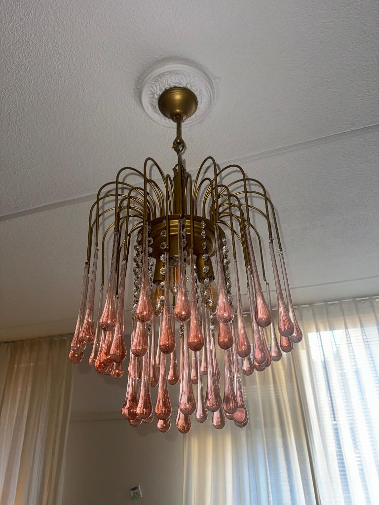 Vintage kroonluchter Murano glas, Ophalen of Verzenden, Gebruikt, Glas