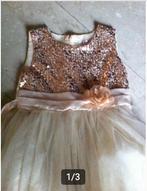 Princessen jurkje mt 140 geel, Kinderen en Baby's, Ophalen of Verzenden, Zo goed als nieuw, Meisje, Jurk of Rok