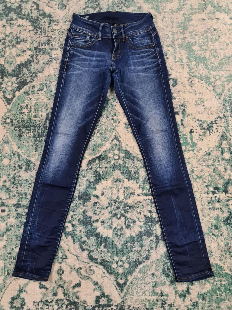 G-star raw lynn mid skinny W27 L34 WMN Tulsi2734 Blauw, Blauw, Ophalen of Verzenden, W27 (confectie 34) of kleiner, G-STAR RAW