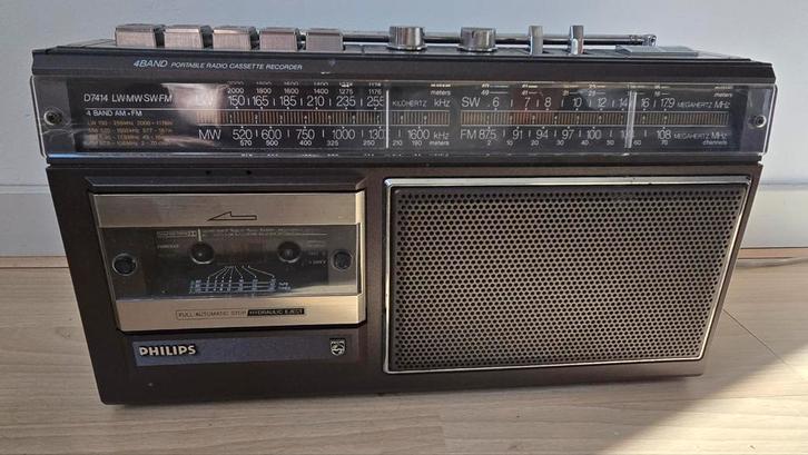 Philips D7414 radio casette speler, Audio, Tv en Foto, Radio's, Ophalen of Verzenden