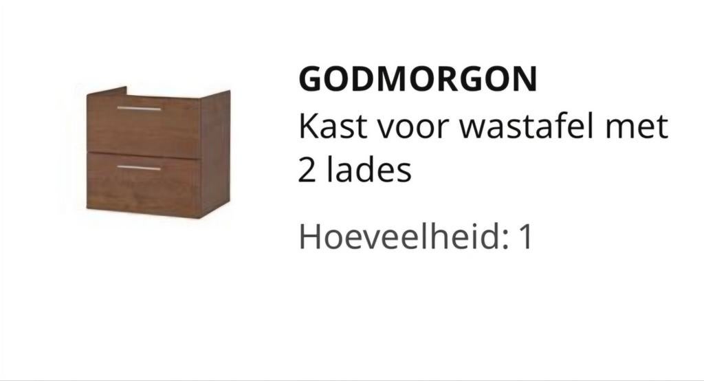 Wastafel meubel ikea, Huis en Inrichting, Ophalen, Nieuw, 50 tot 100 cm, Minder dan 100 cm