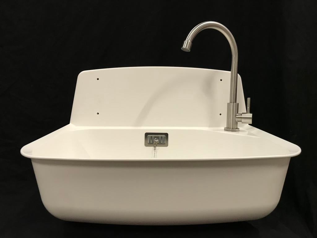 uitstortgootsteen spoelbak wit of zwart met kraan vanaf €100, Overige typen, Kunststof, Nieuw, Ophalen of Verzenden